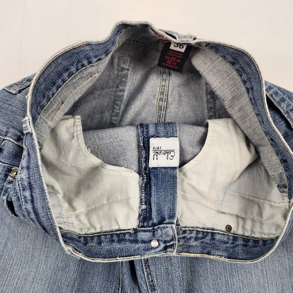 ECKO Unlimited Jeans Mens 36x30 Baggy Fit Wide Leg Y2K Vintage Blue - Picture 5 of 9